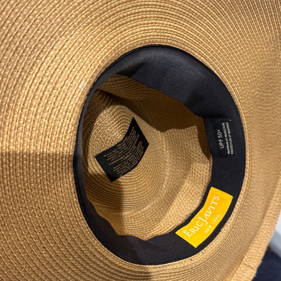 Eric Javits Tan and Black Wide-Brim Hat - Picture 8 of 8